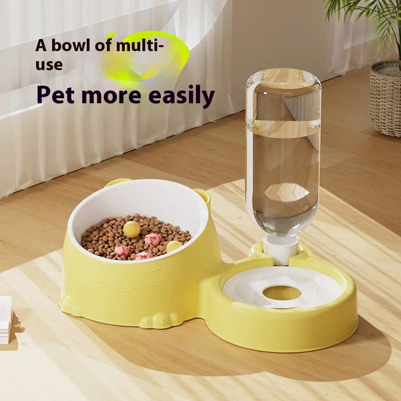 Cute Dual-Use Ceramic Pet Bowl – Non-Slip, Eco-Friendly Food & Water Bowl