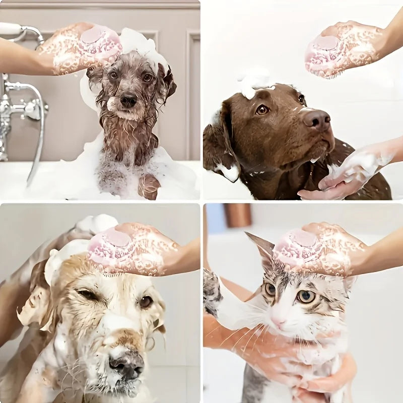 2-in-1 Silicone Pet Bath Brush